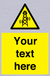 Custom warning RF radiation transmitter